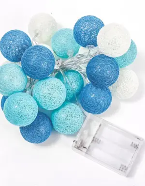 ไฟลูกบอลตกแต่งห้อง - 3M สีฟ้าขาว