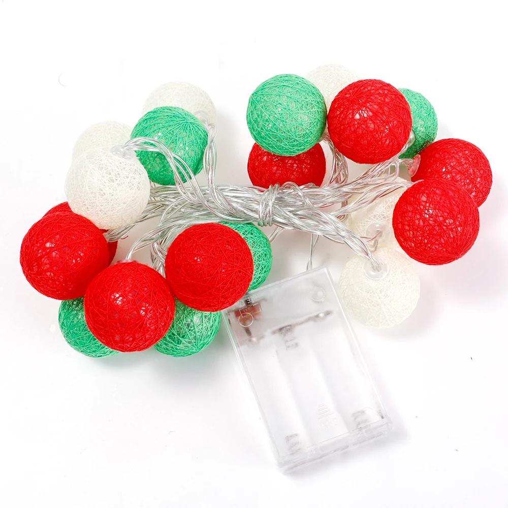 ไฟลูกบอลตกแต่งห้อง - 3M สีเขียวแดงขาว