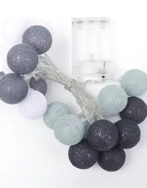 ไฟลูกบอลตกแต่งห้อง - 3M สีดำเทาขาว