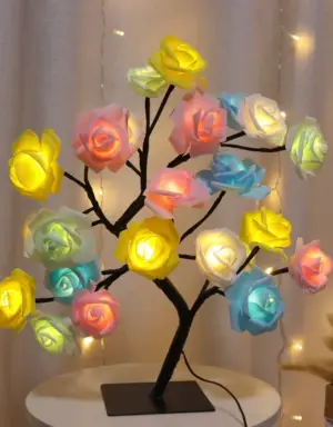 ไฟตกแต่งห้อง โคมไฟตั้งโต๊ะ LED ดอกไม้ - แบบF