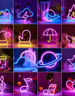 (แพ็คสุดค้ม)  ไฟนีออน LED แบบ2ด้าน 16 ชิ้น รวมทุกแบบ