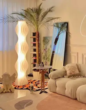 โคมไฟตั้งพื้น LED อะคริลิกโปร่งใสสูง - สูง 150 cm